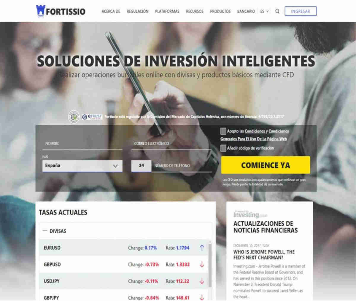 Página web de Fortissio