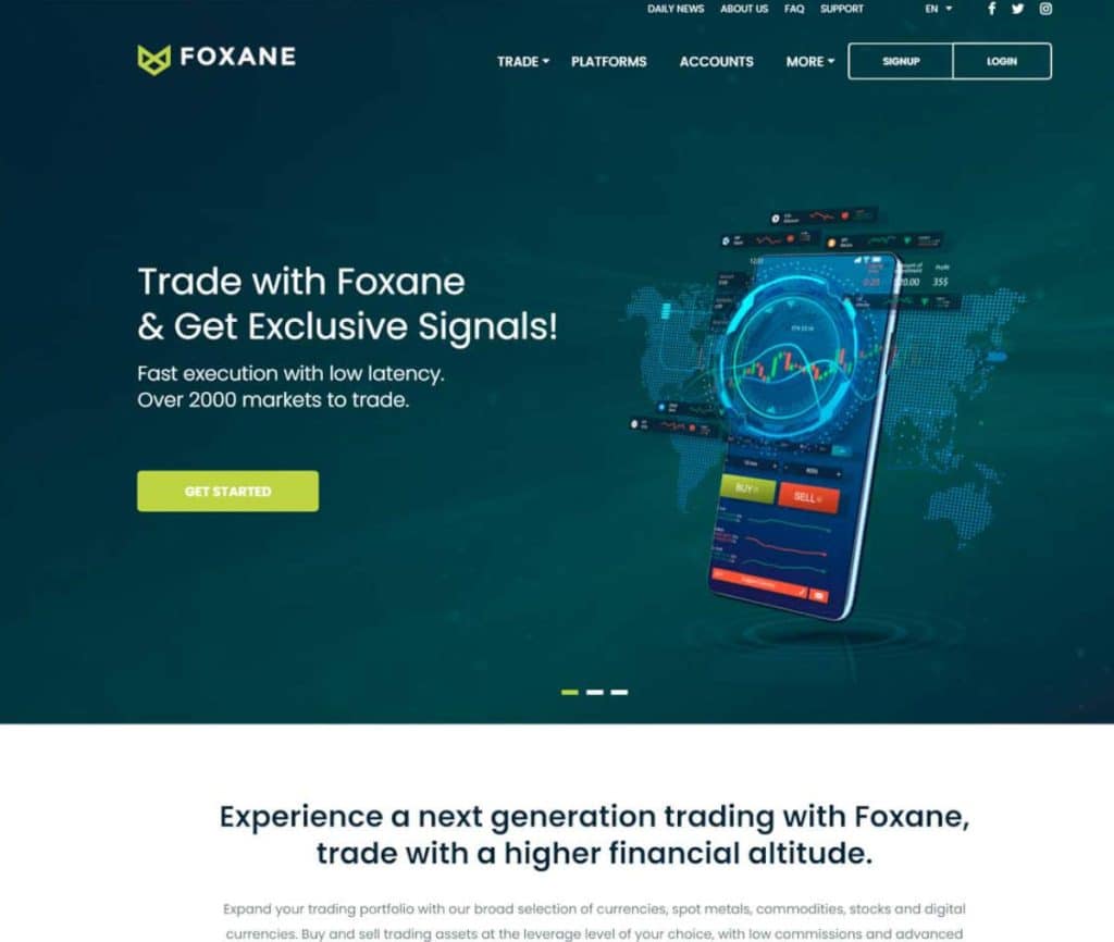 Sitio web de Foxane