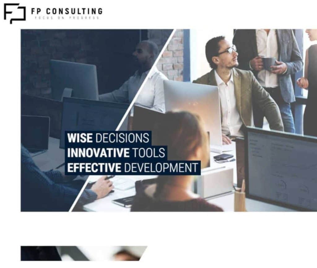 Sitio web de FP CONSULTING