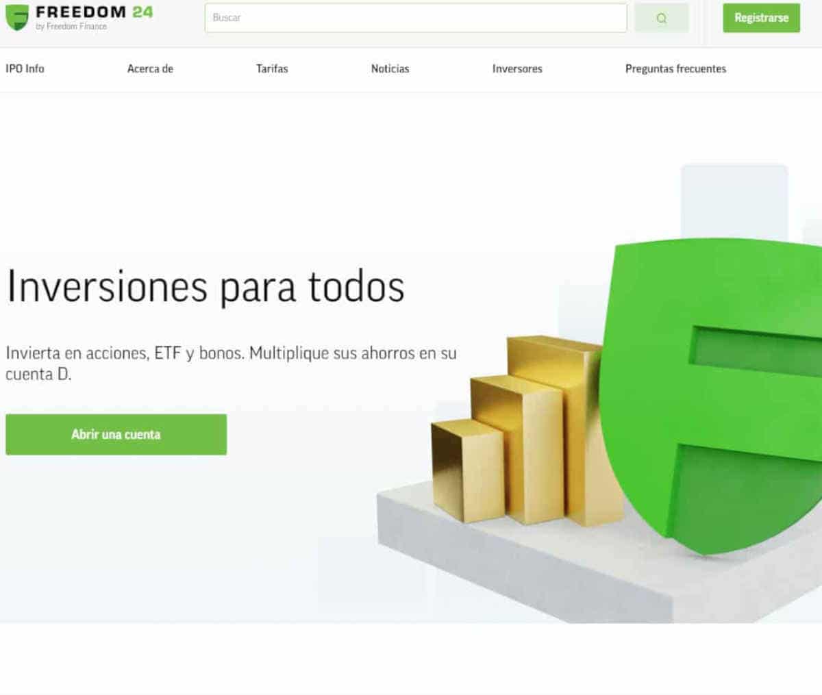 Página web de Freedom Finance Europe Ltd