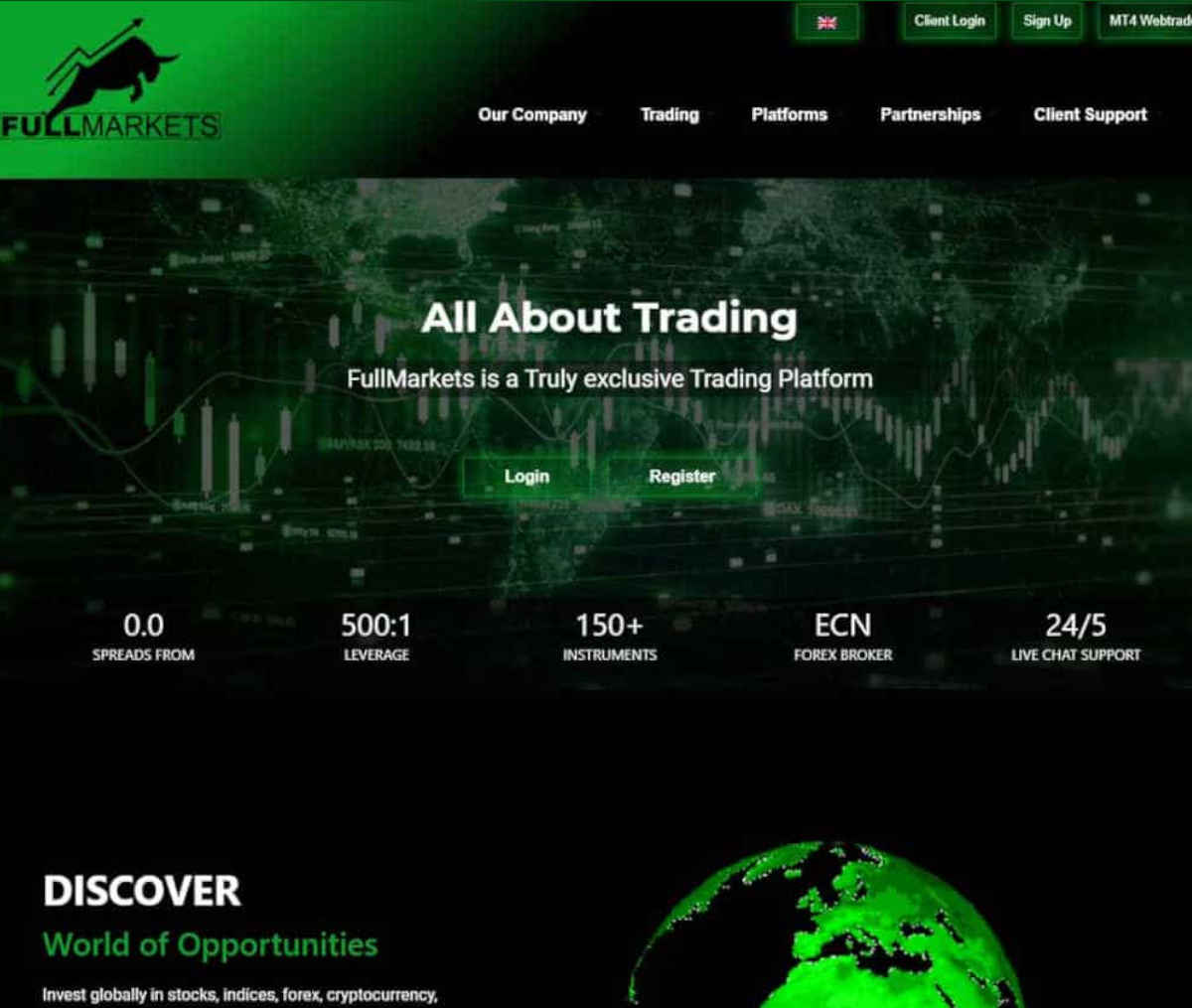 Página web de Full Markets