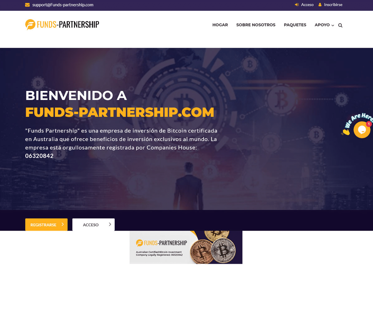Página web de Funds Partnership