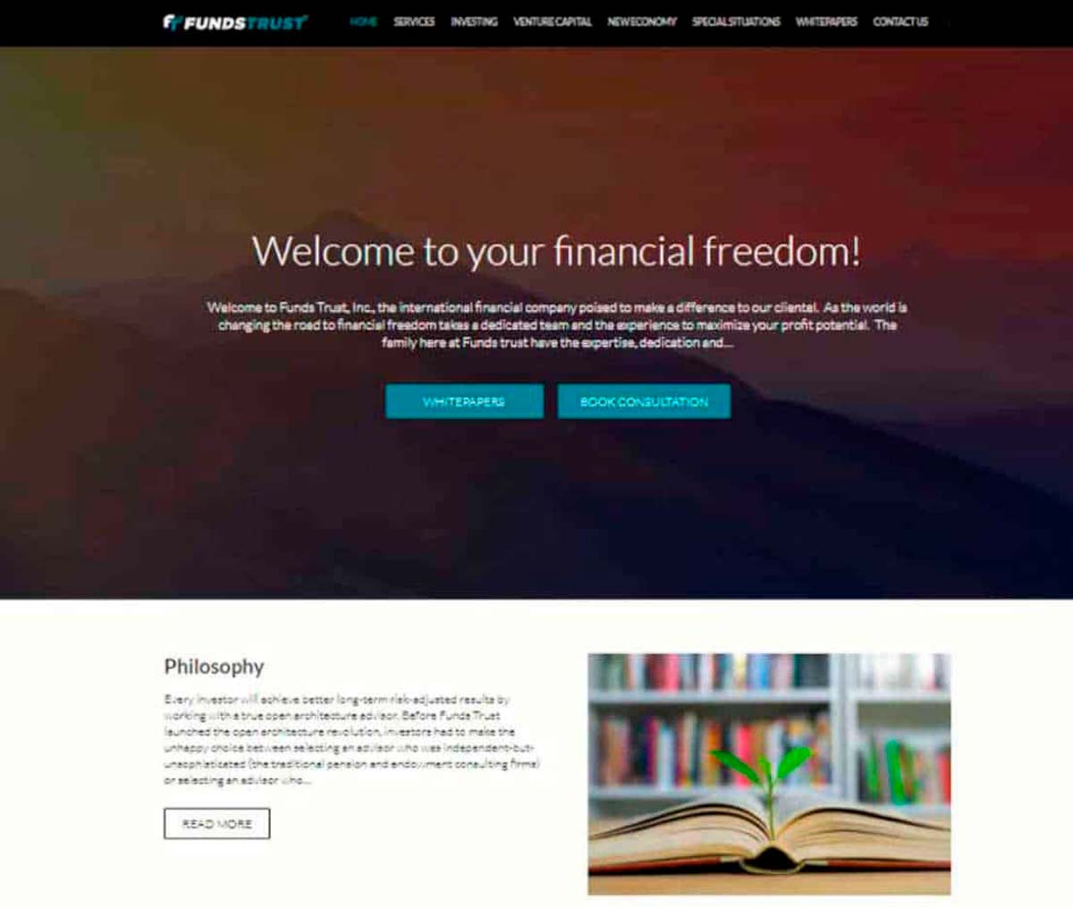 Página web de Funds Trust
