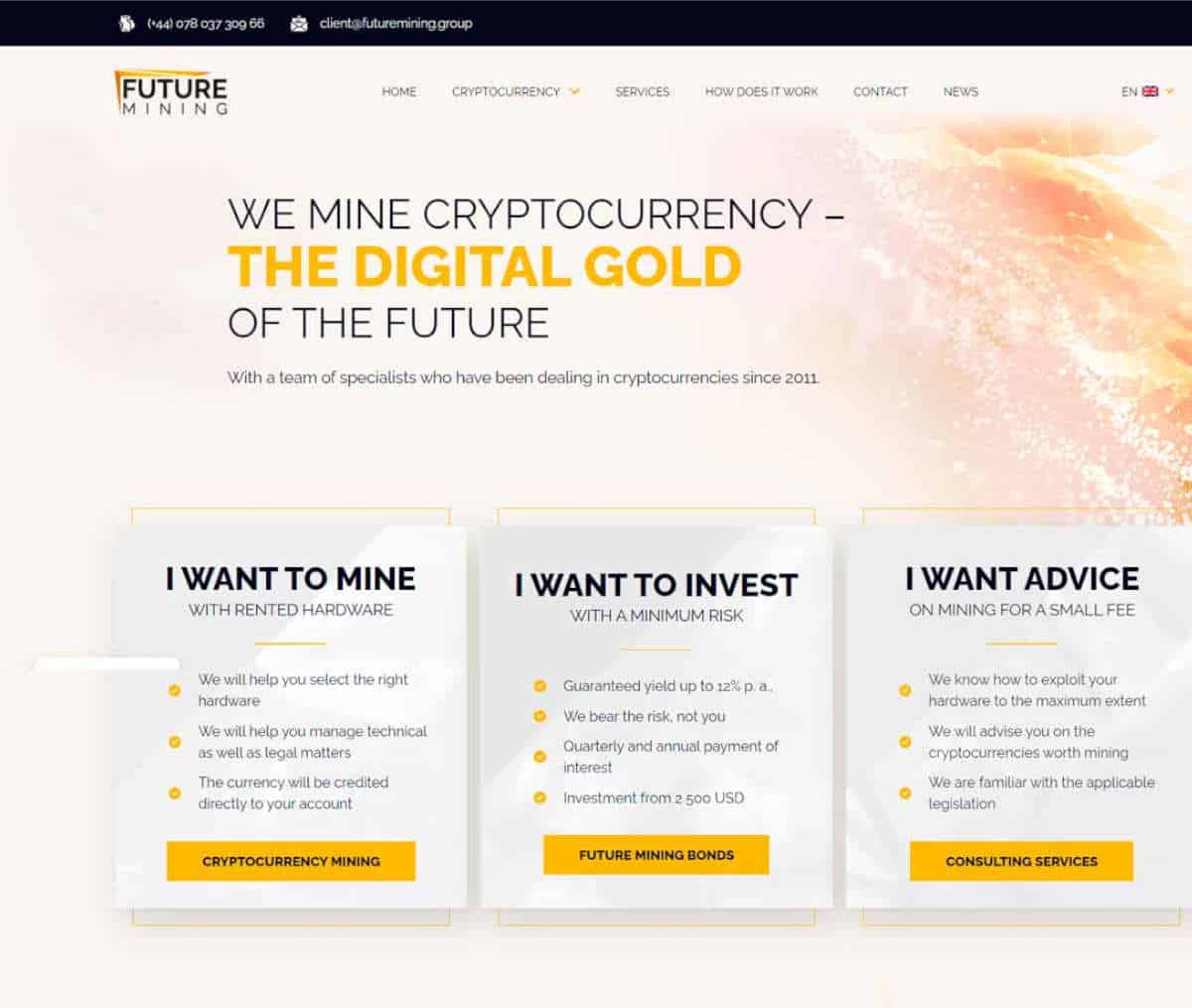 Página web de Future Mining