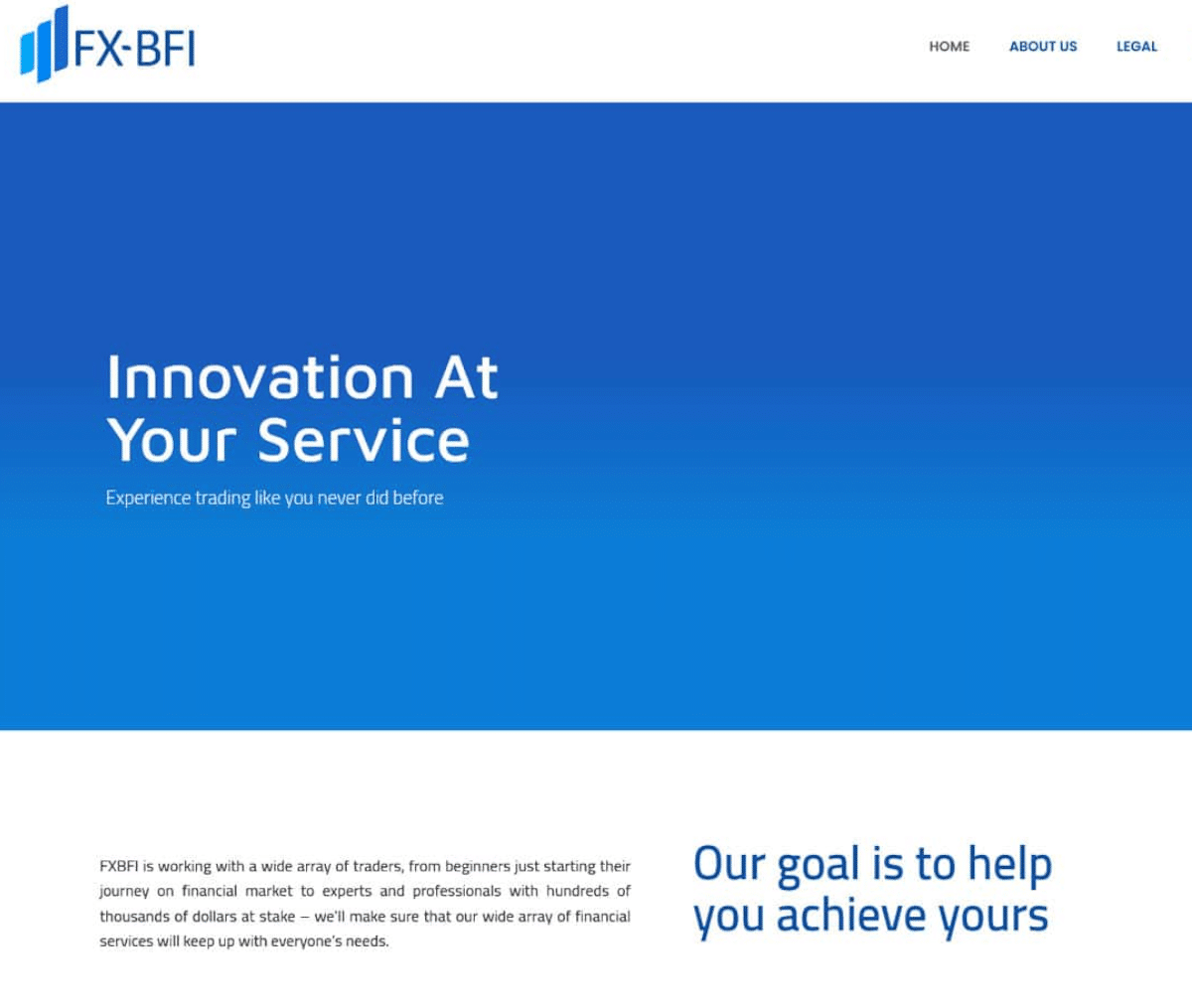 Página web de FX BFI