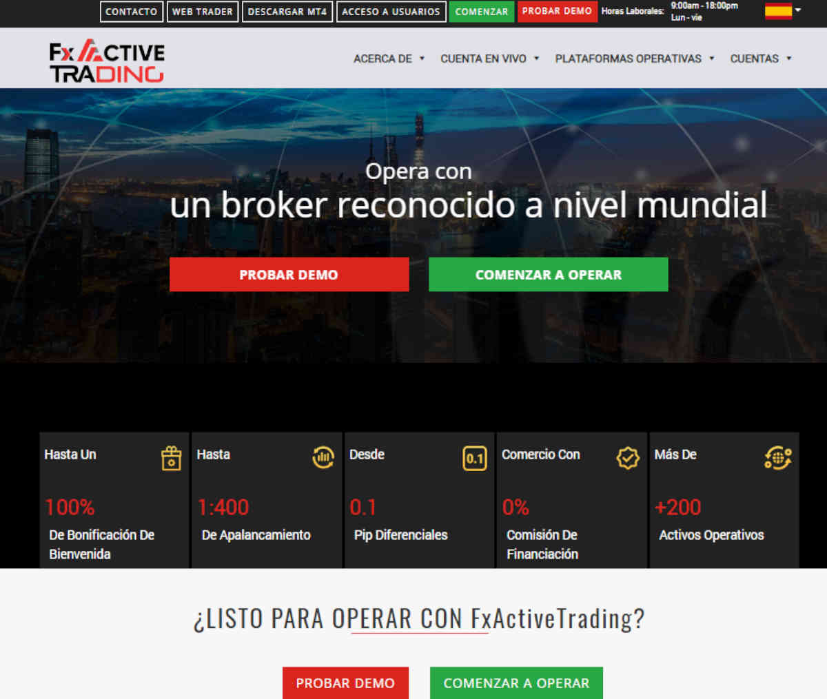 Página web de FxActiveTrading