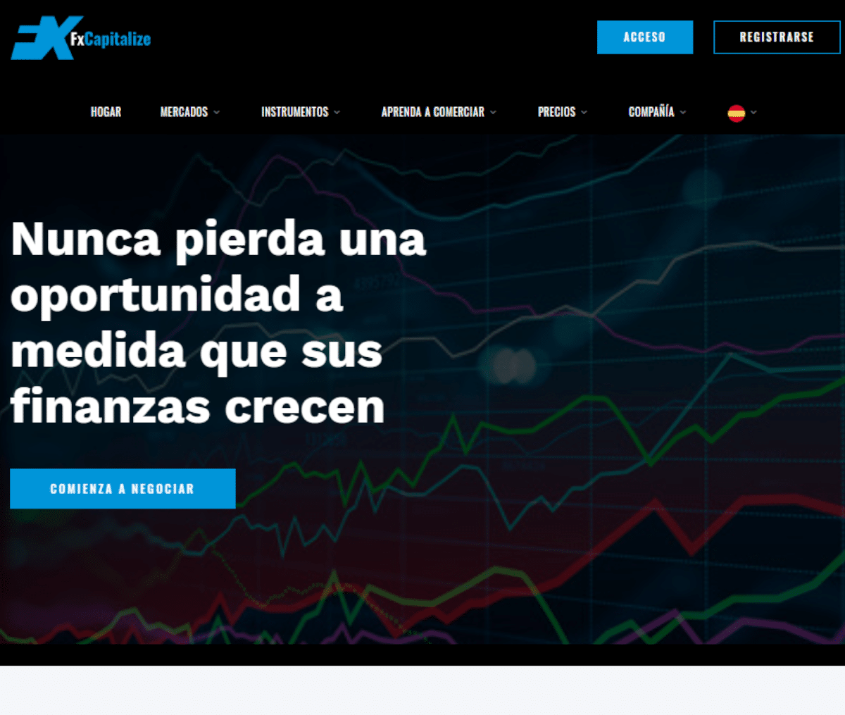 Página web de Fx Capitalize