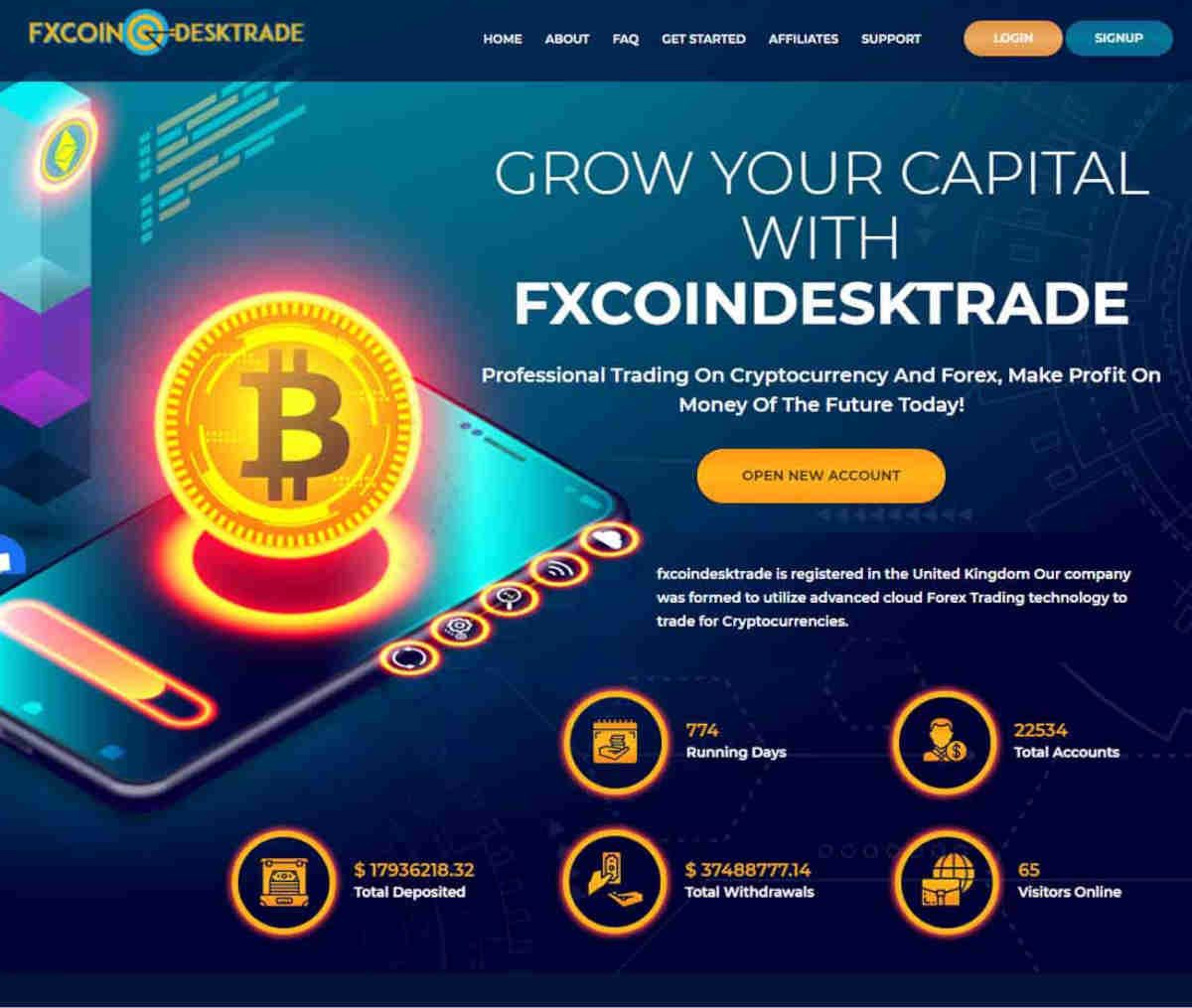 Página web de Fxcoindesktrade