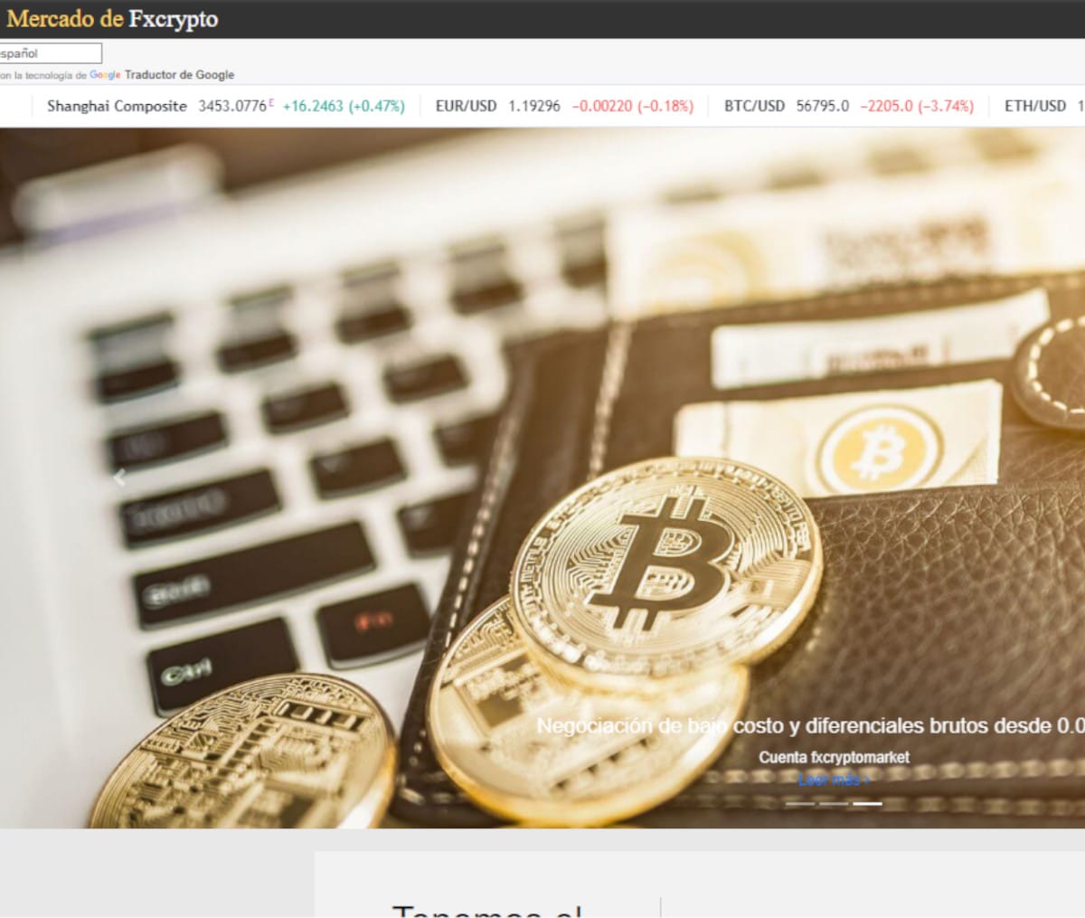Página web de FxCryptoMarket