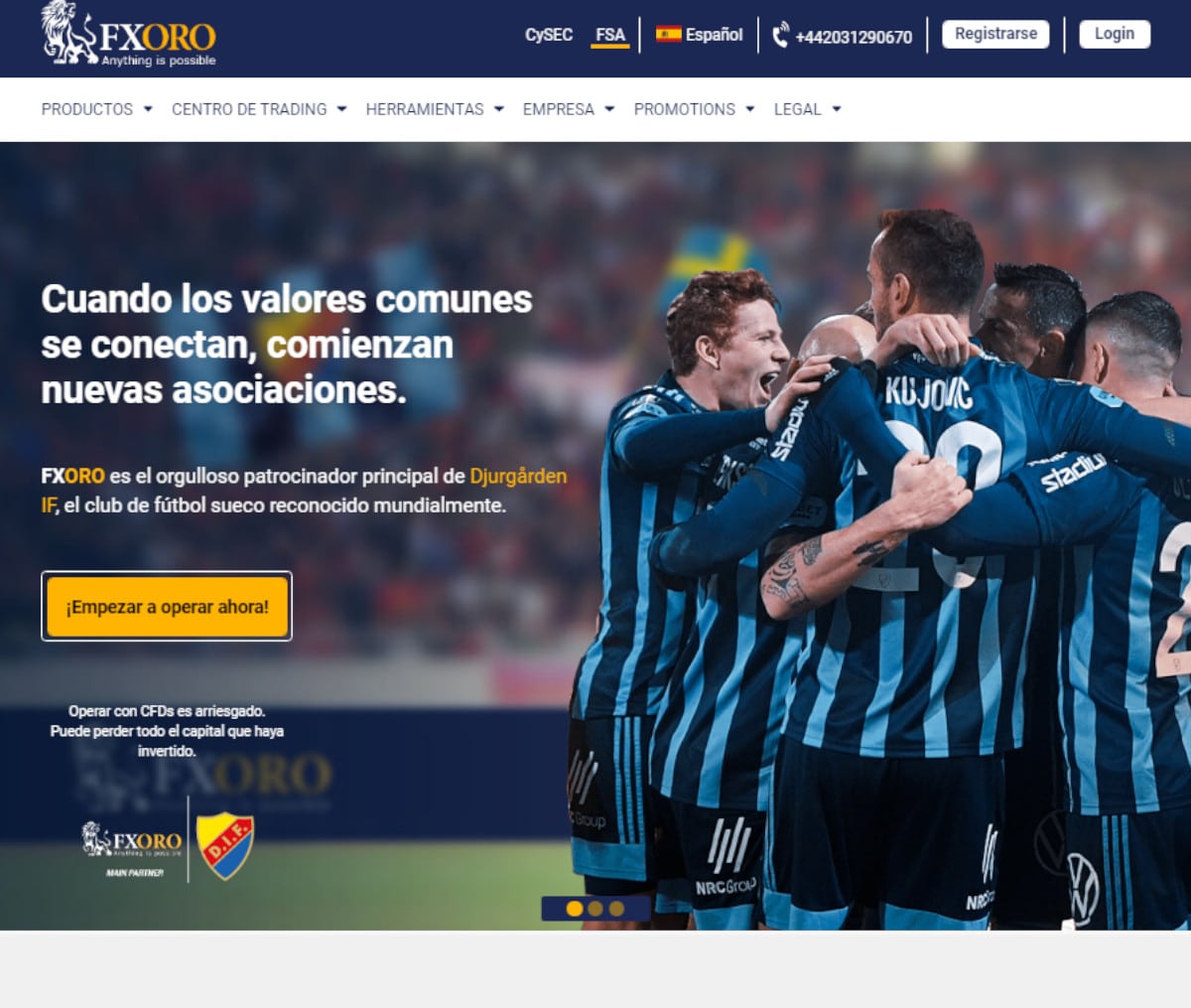 Página web de FxOro