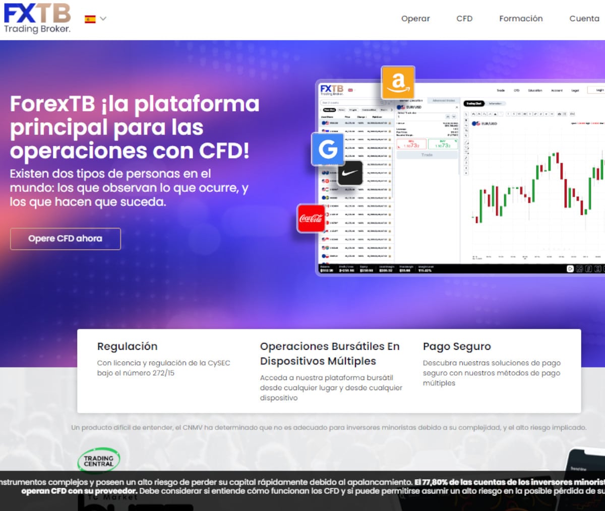 Página web de Forex TB