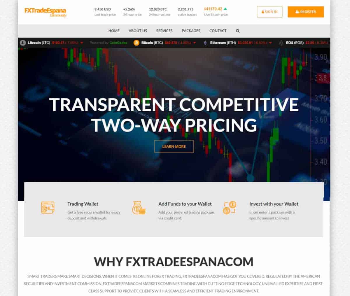 Página web de FxTradeEspaña