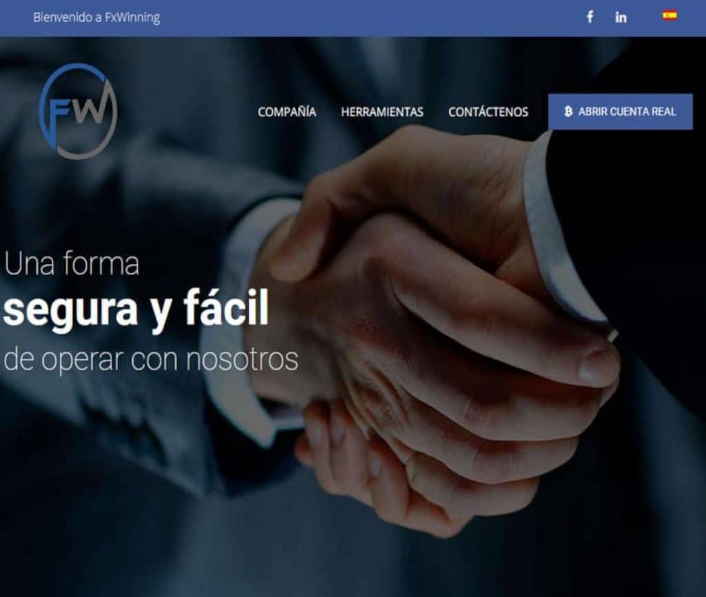 Sitio web de FxWinning