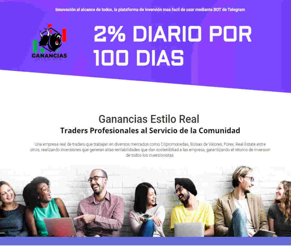 Página web de Ganancias Estilo Real