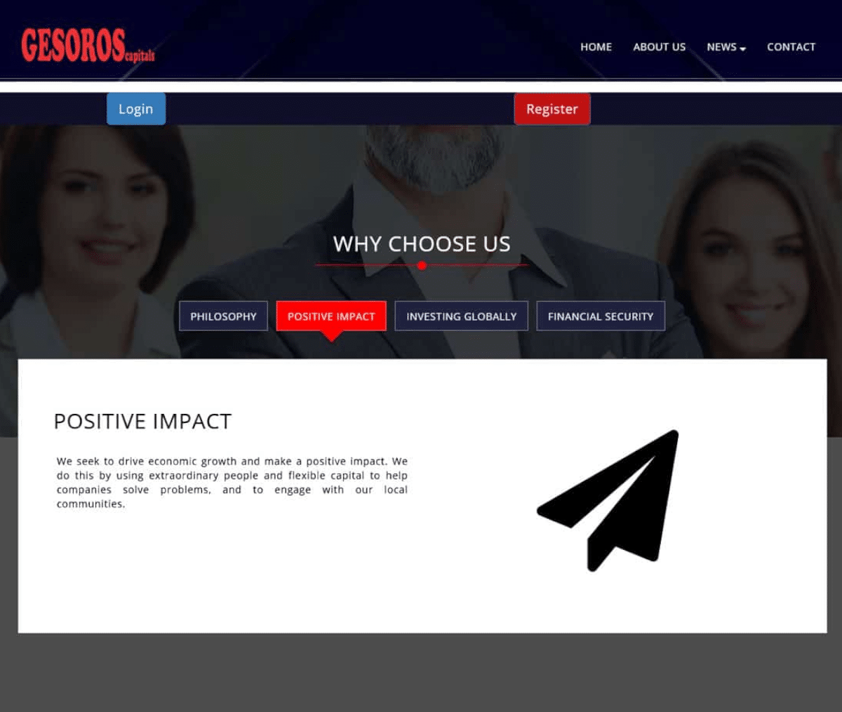 Página web de Gesoros Capital