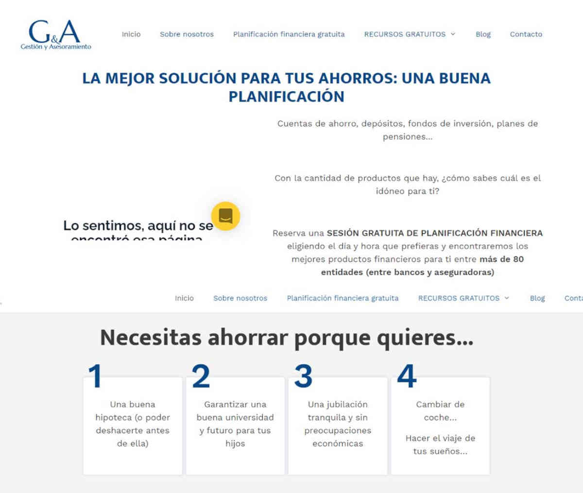 Página web de Gestión y Asesoramiento