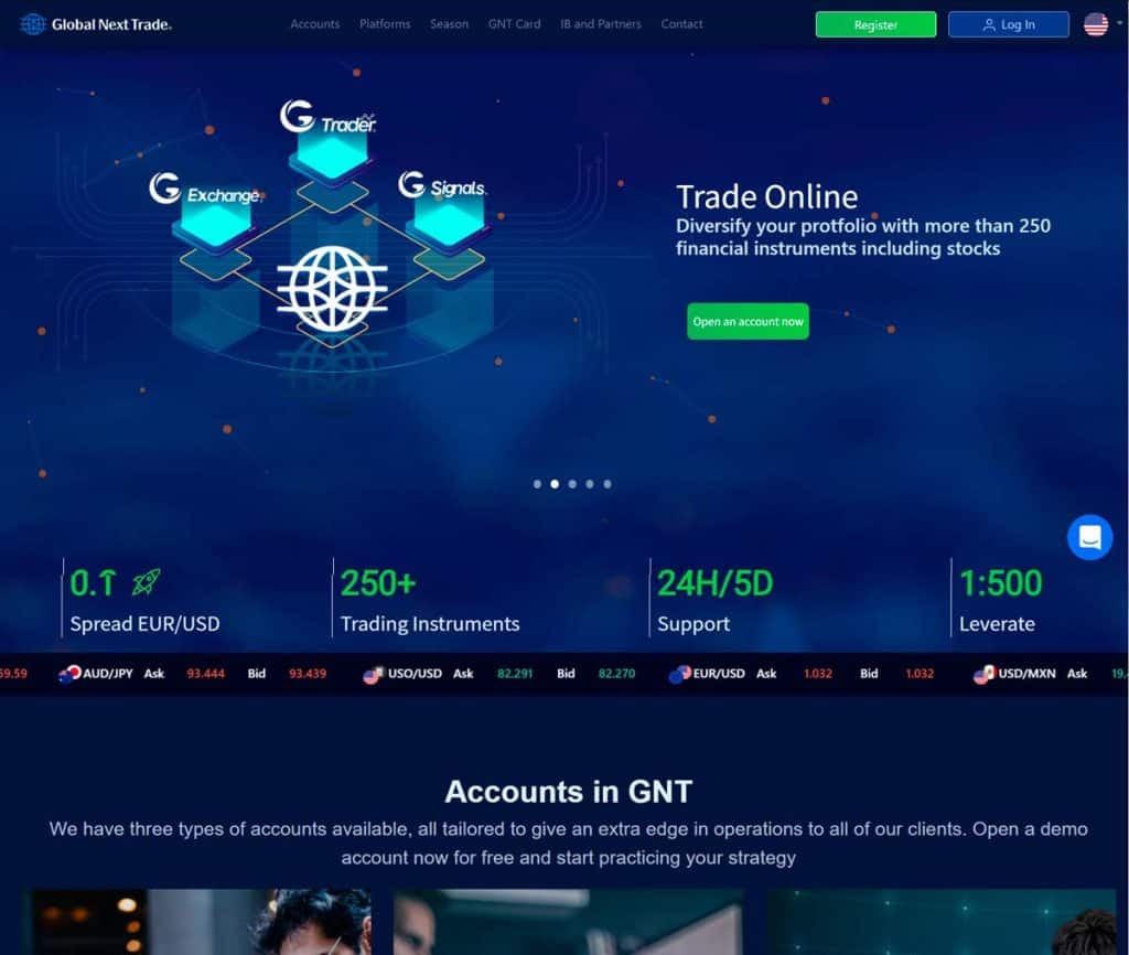 Página Web Global Next Trade