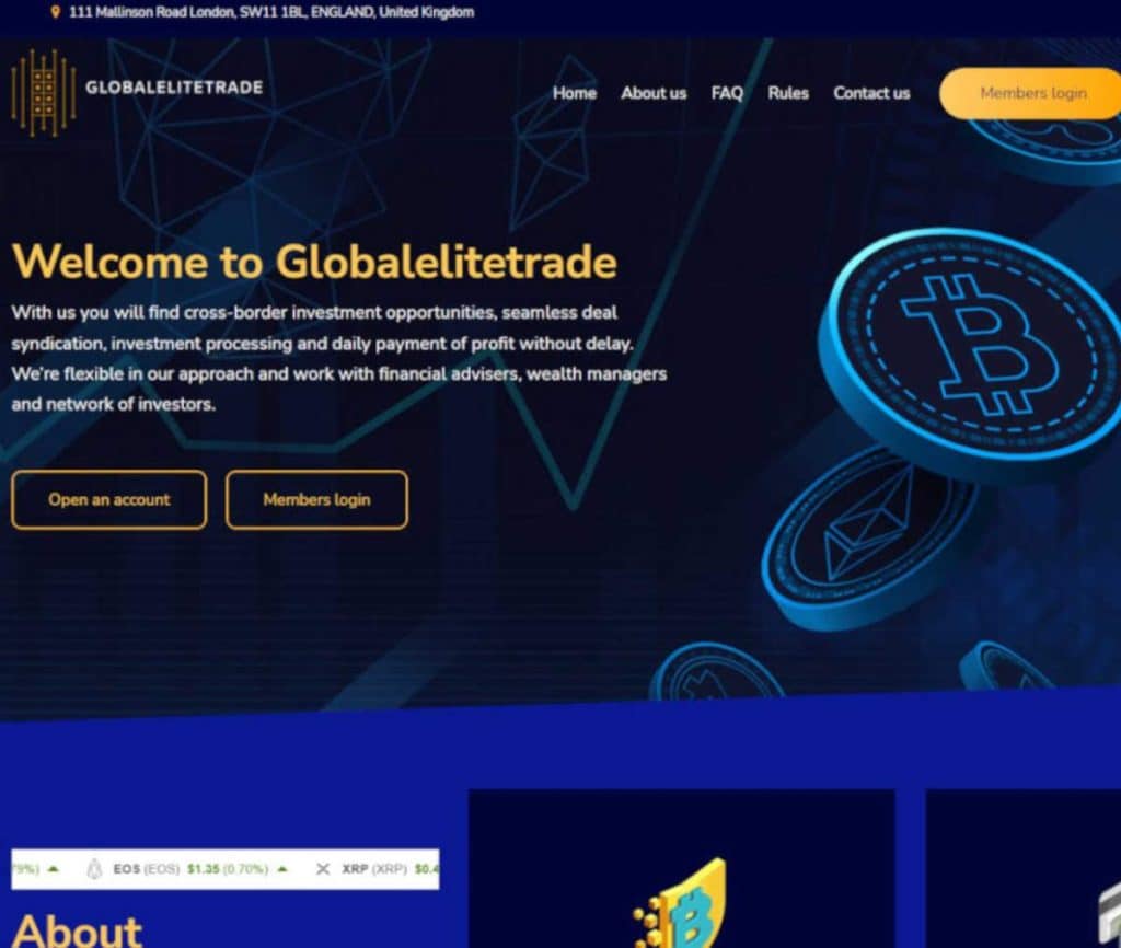 Sitio web de Globalelitetrade