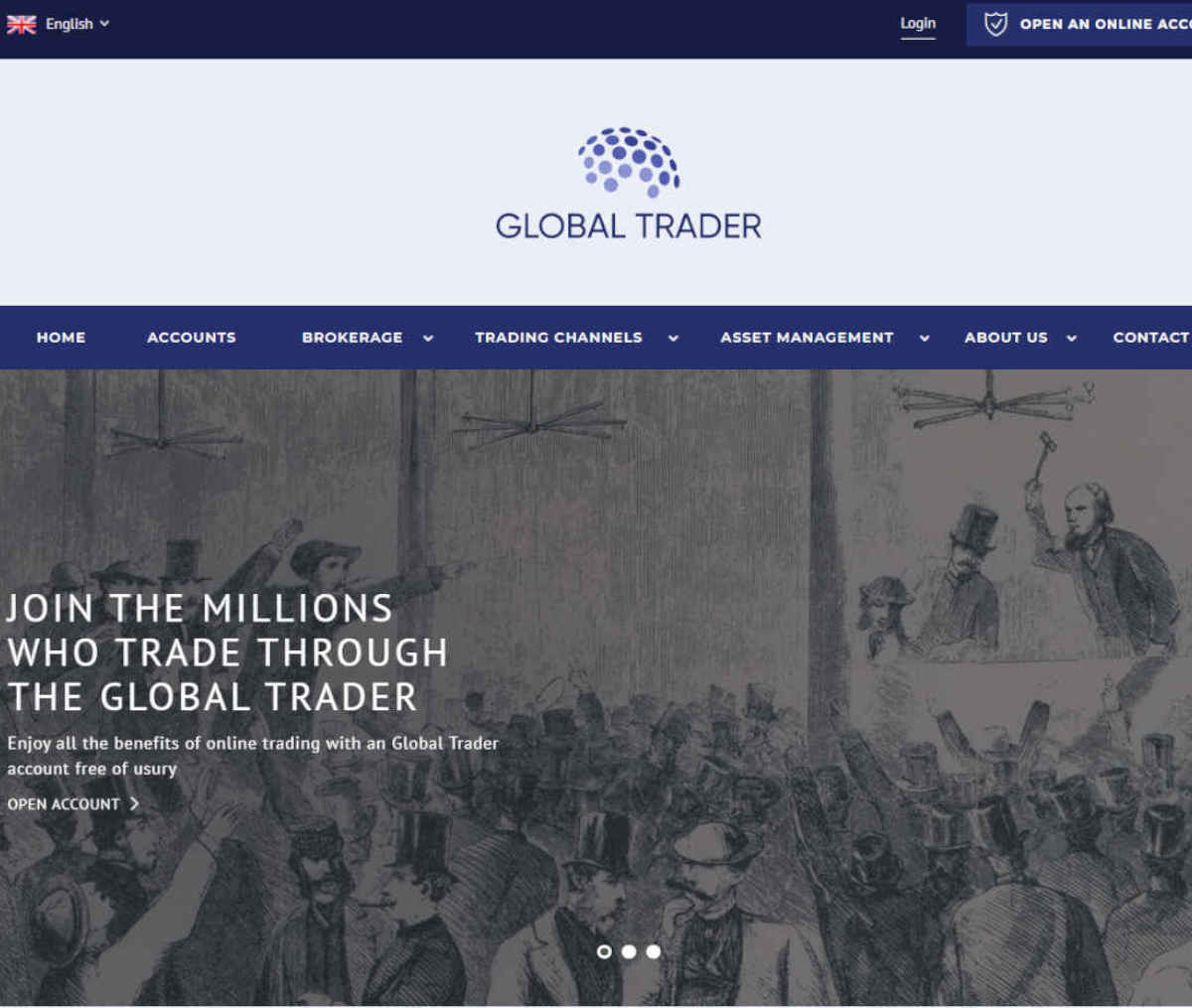 Página web de Global Trader