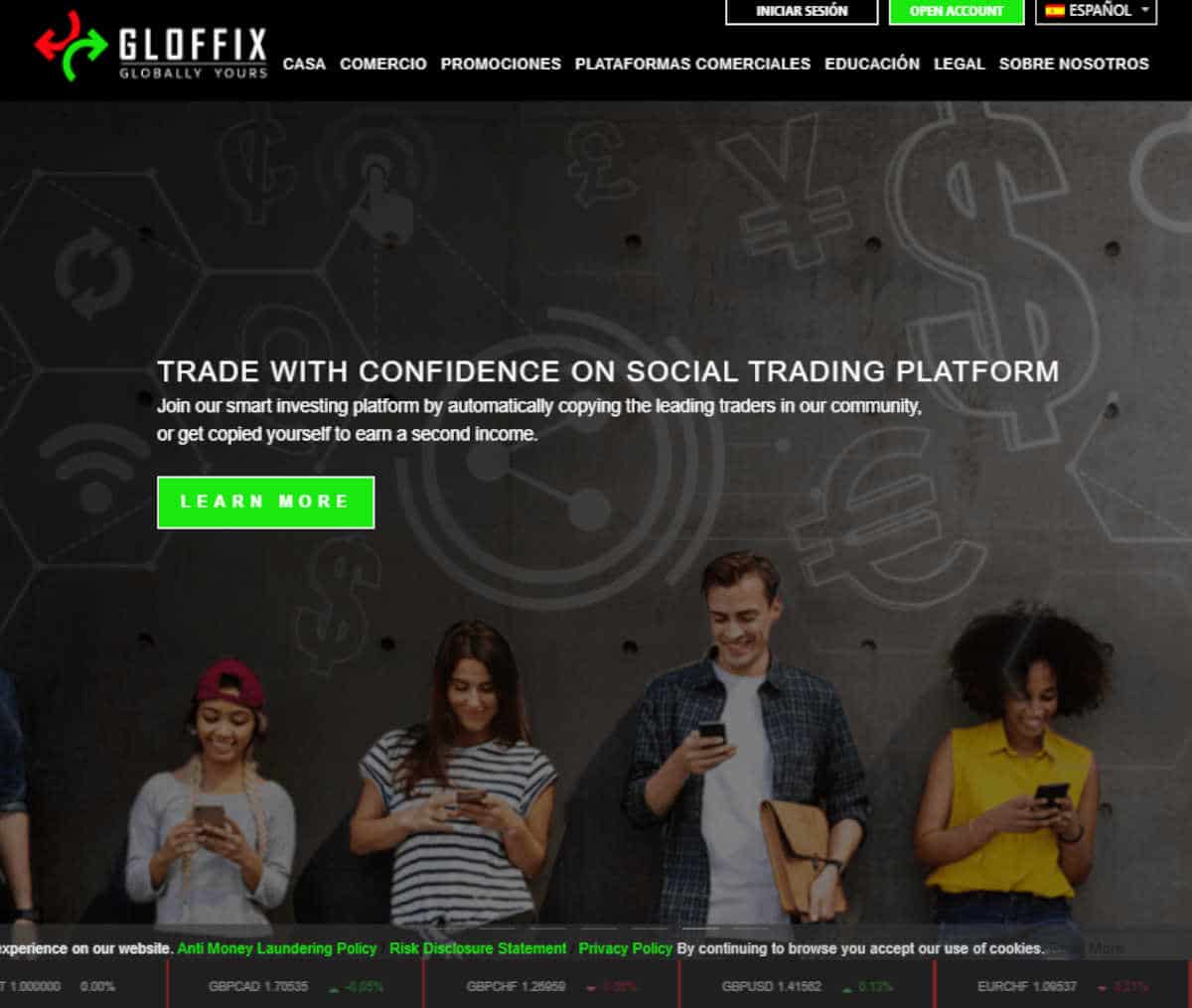 Página web de Gloffix