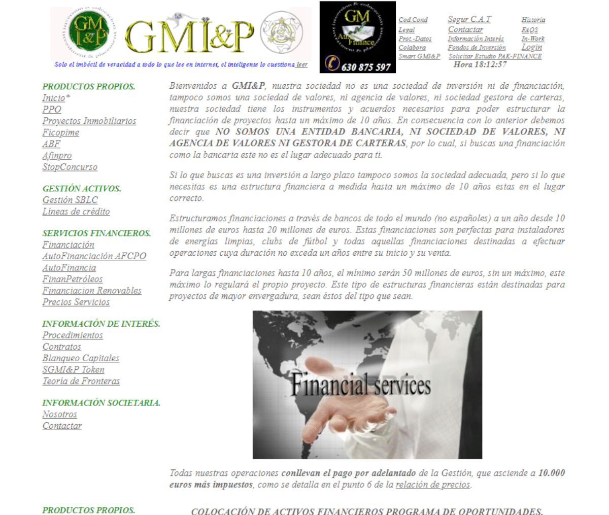 Página web de GMI&P