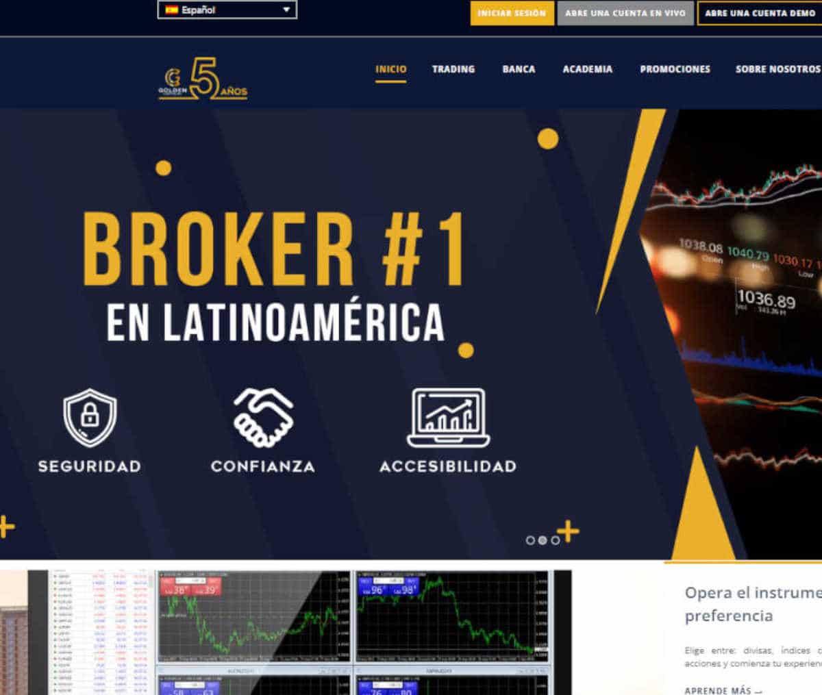 Página web de Golden Capital FX