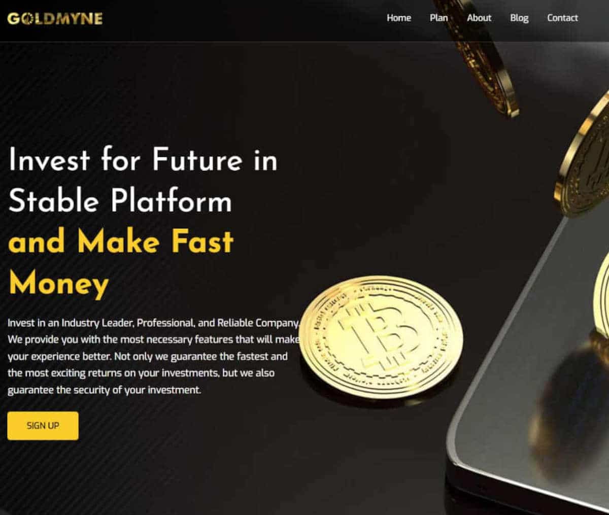 Página web de GoldMyne