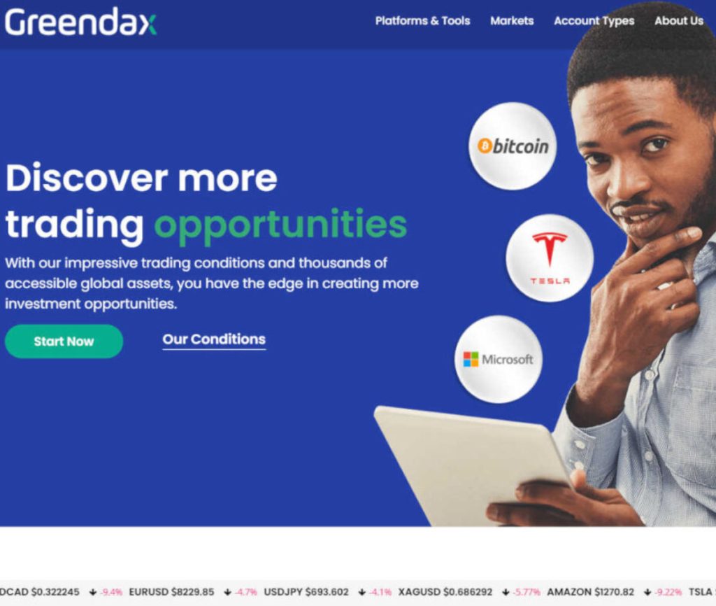 Sitio web de Greendax