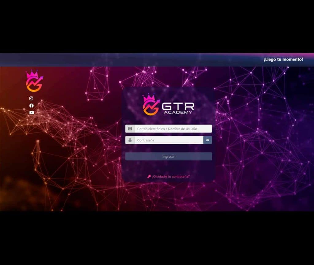 Sitio web de GTR Academy