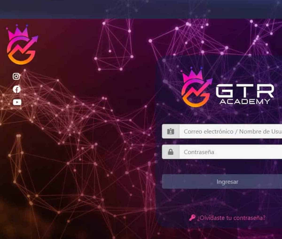 Página web de GTR Academy