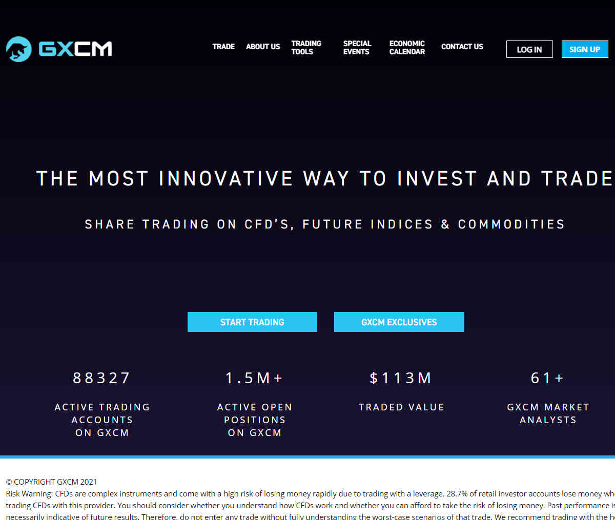 Página web de GXCM