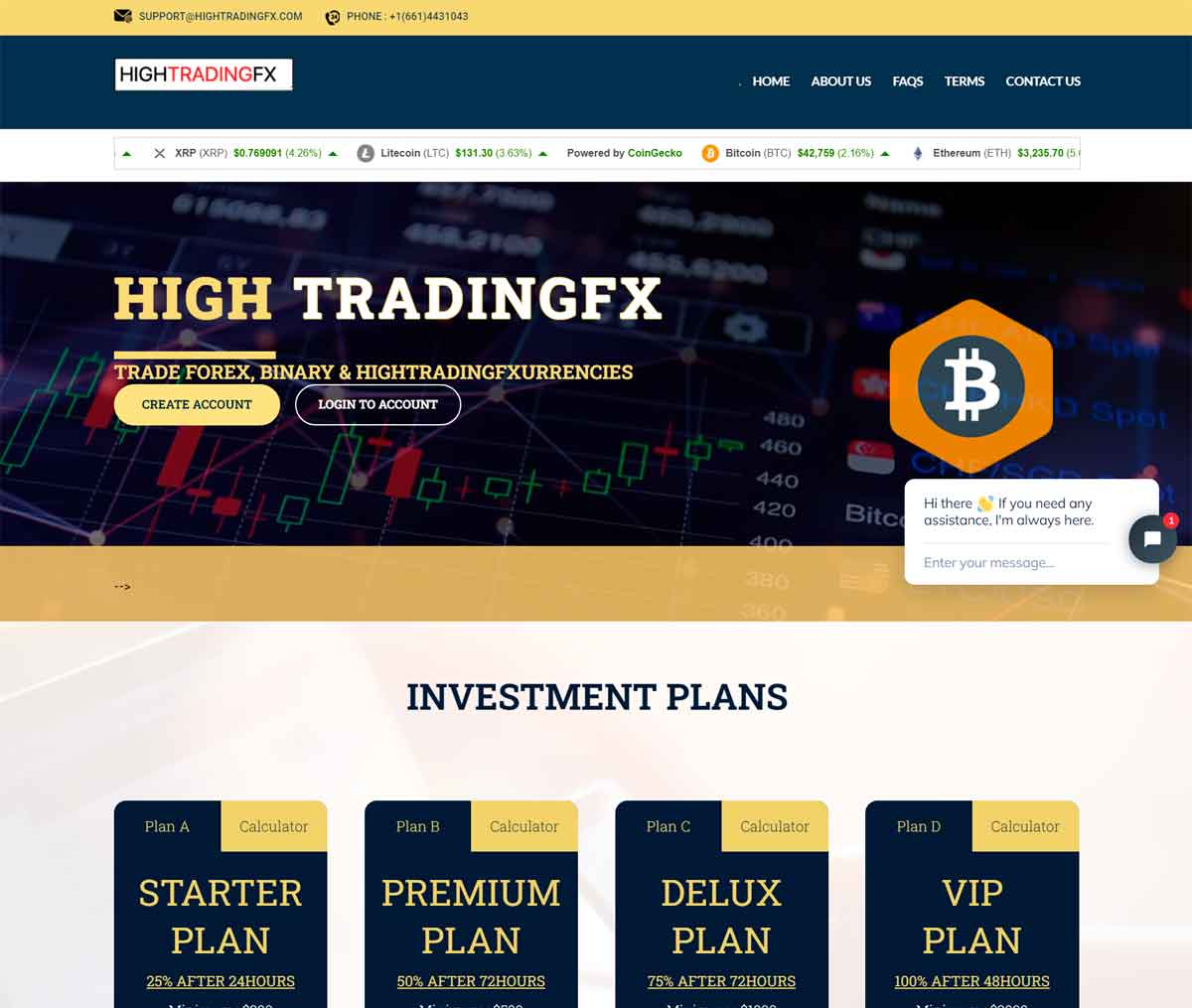 Página web de HIGHTRADINGFX