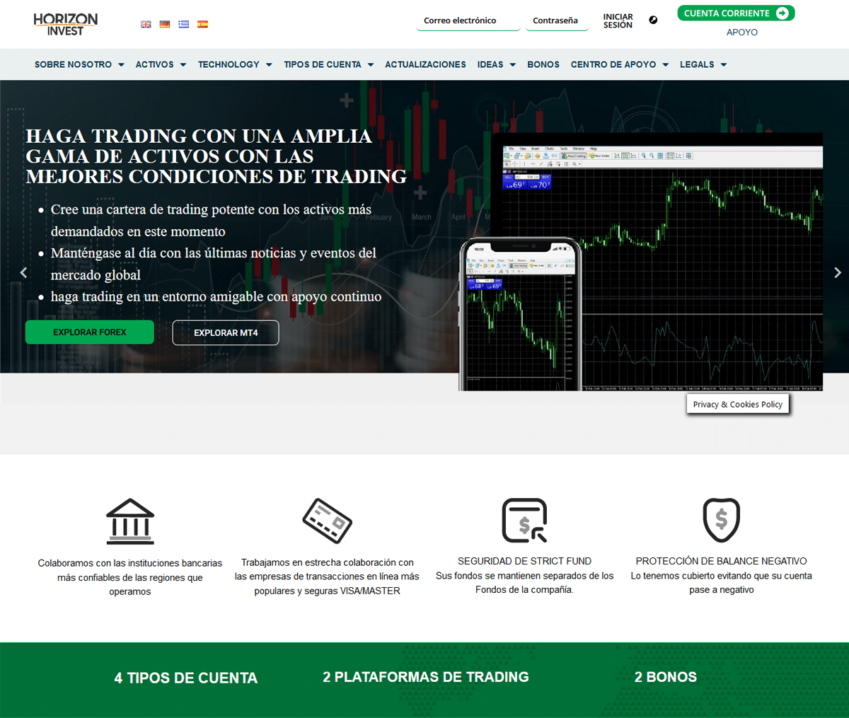 Página web de Horizon Invest
