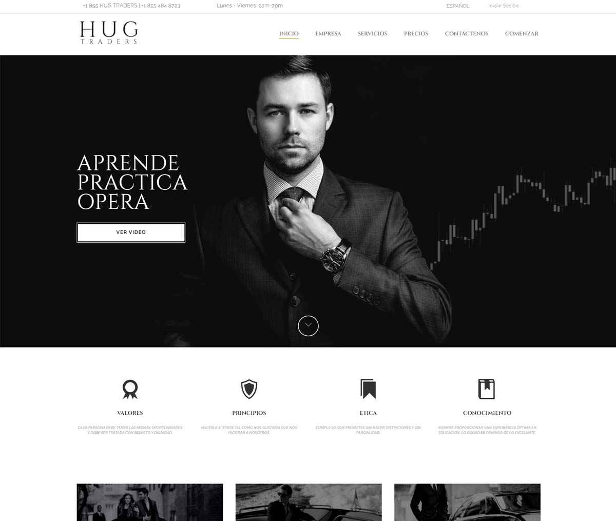 Página web de HUG Traders