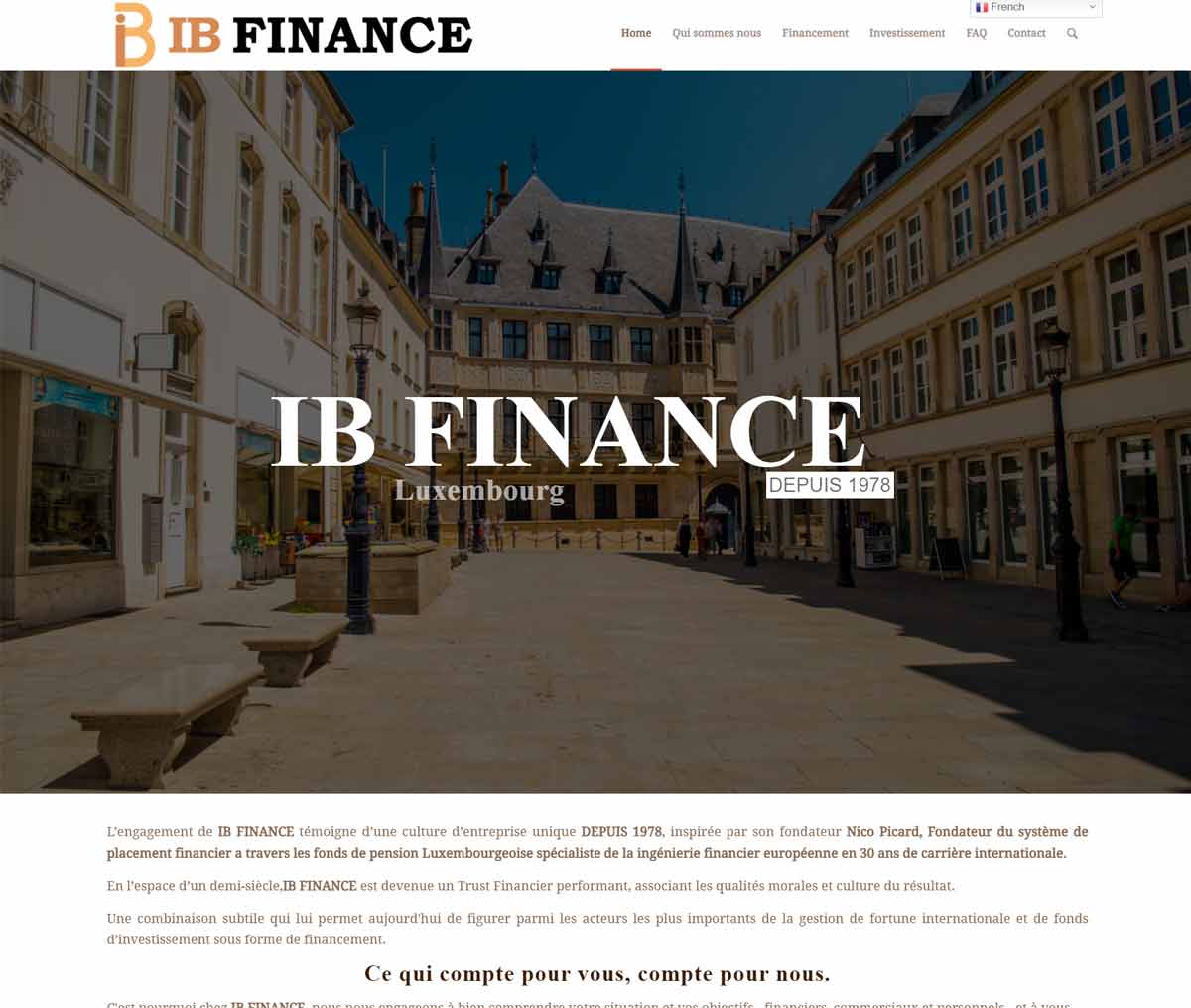 Página web de IB Finance