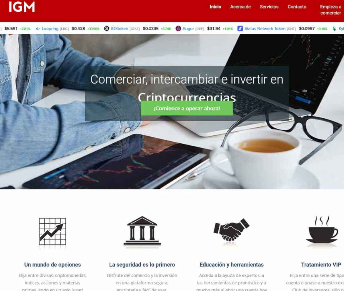Página web de IGM Holdings