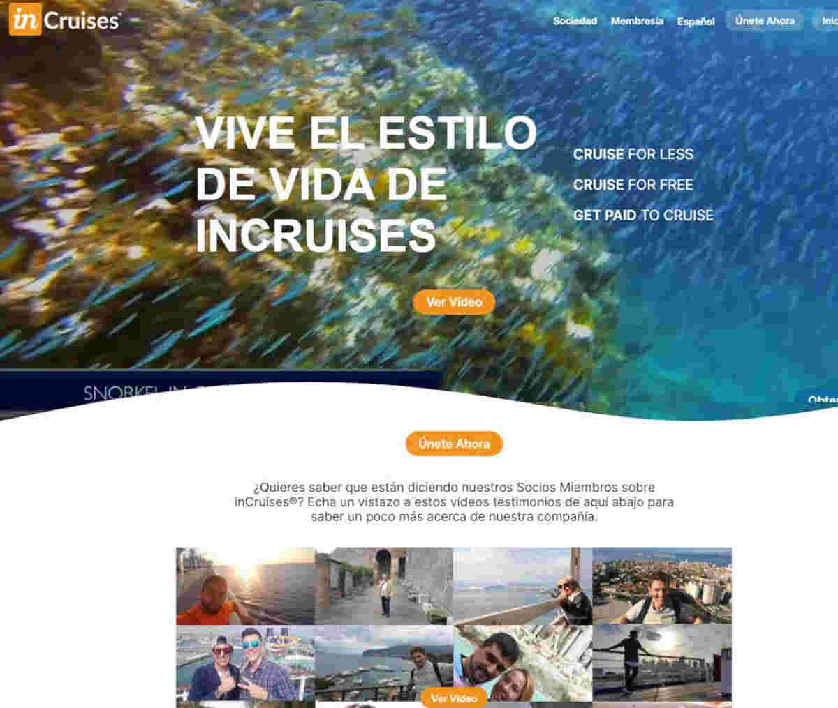 Página web de inCruises