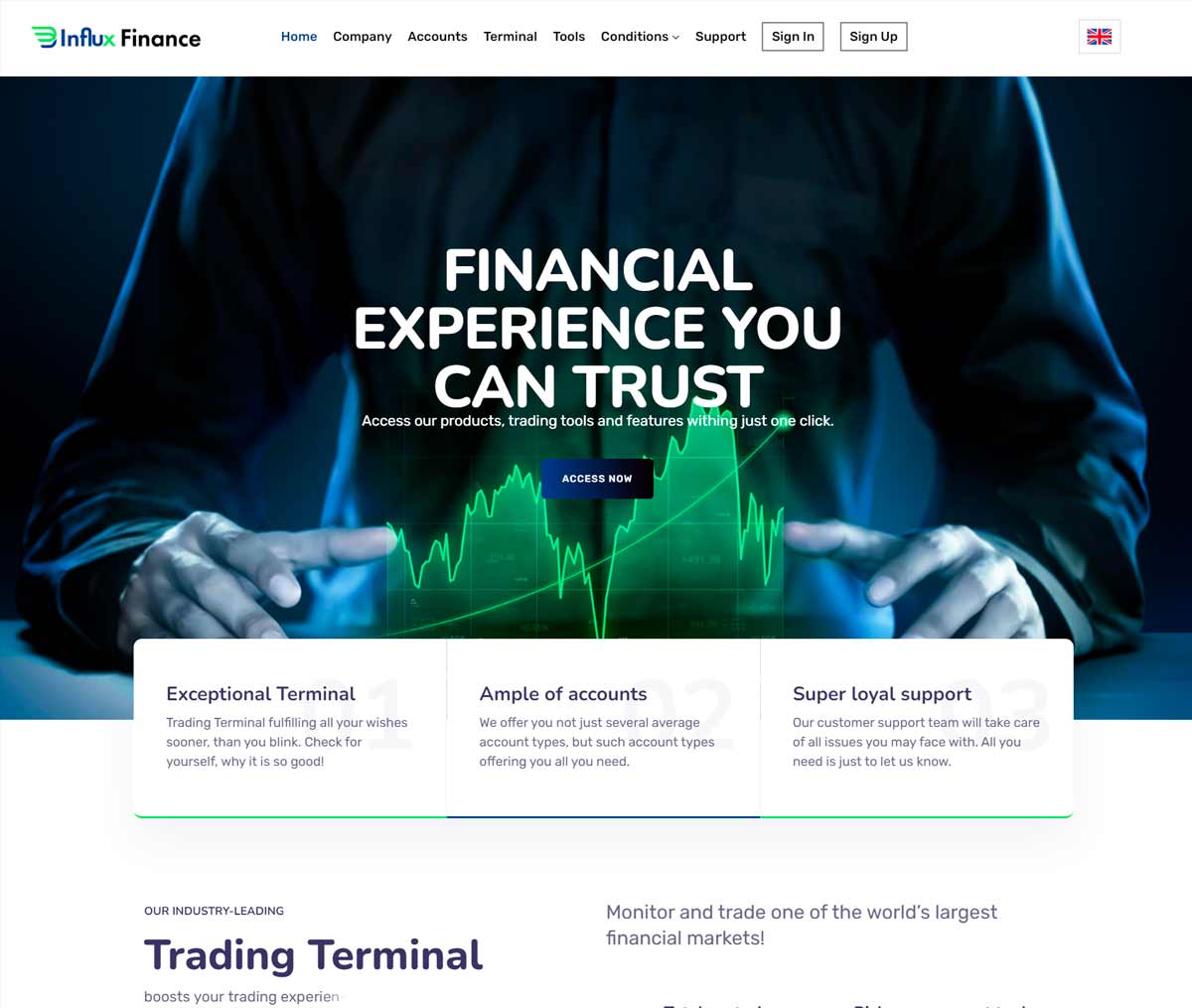 Página web de InFluxFinance