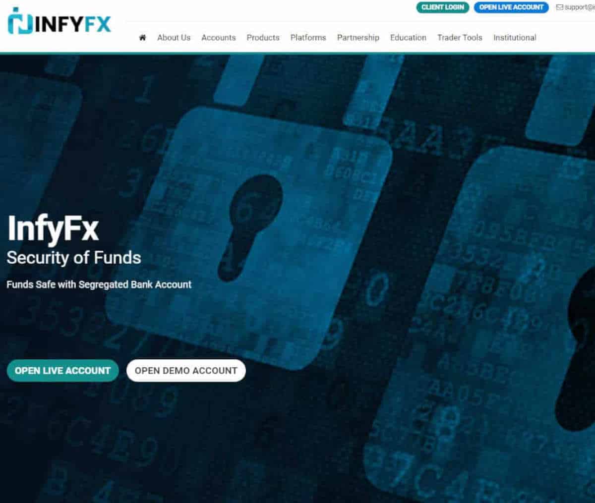 Página web de InfyFx