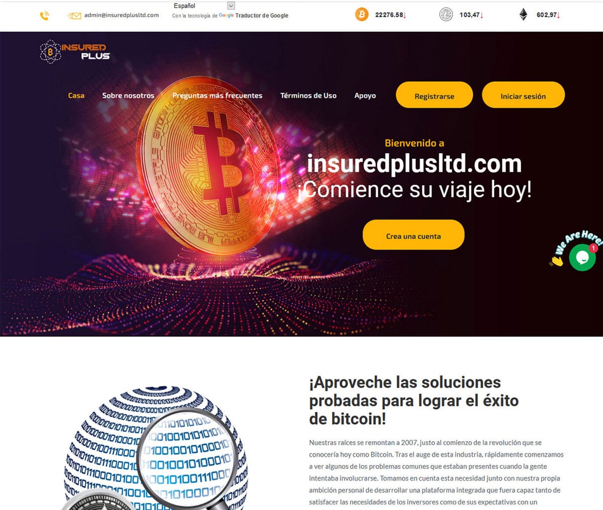 Página web de Insured Plus