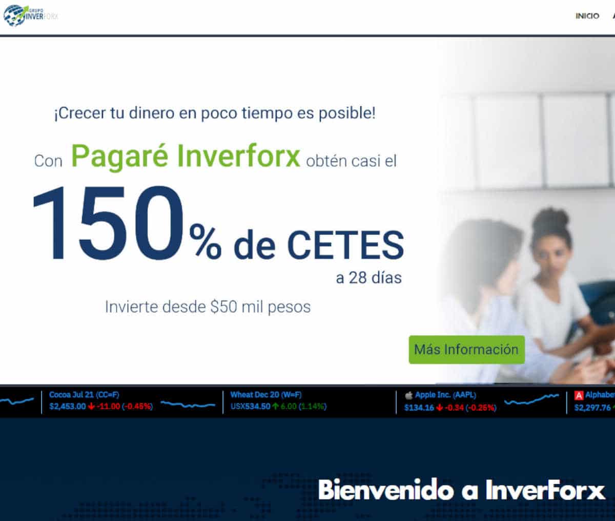 Página web de Inverforx