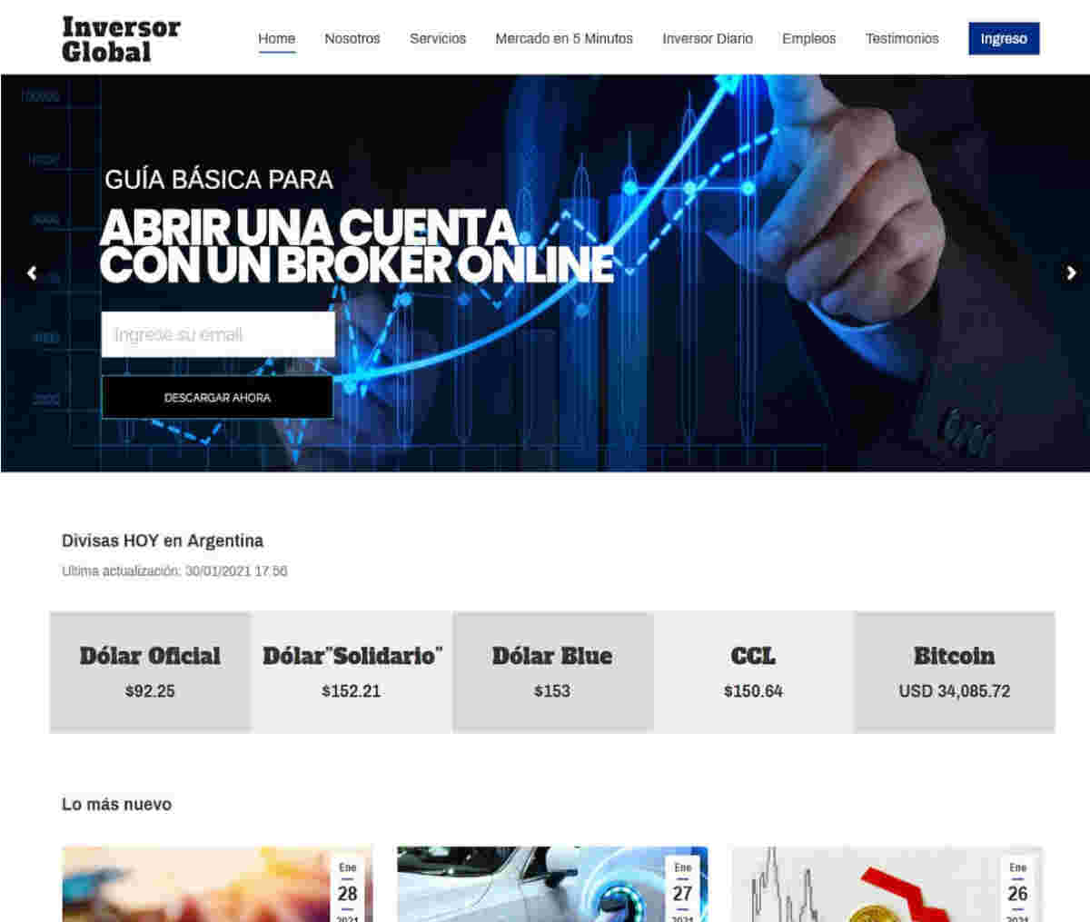 Página web de Inversor Global