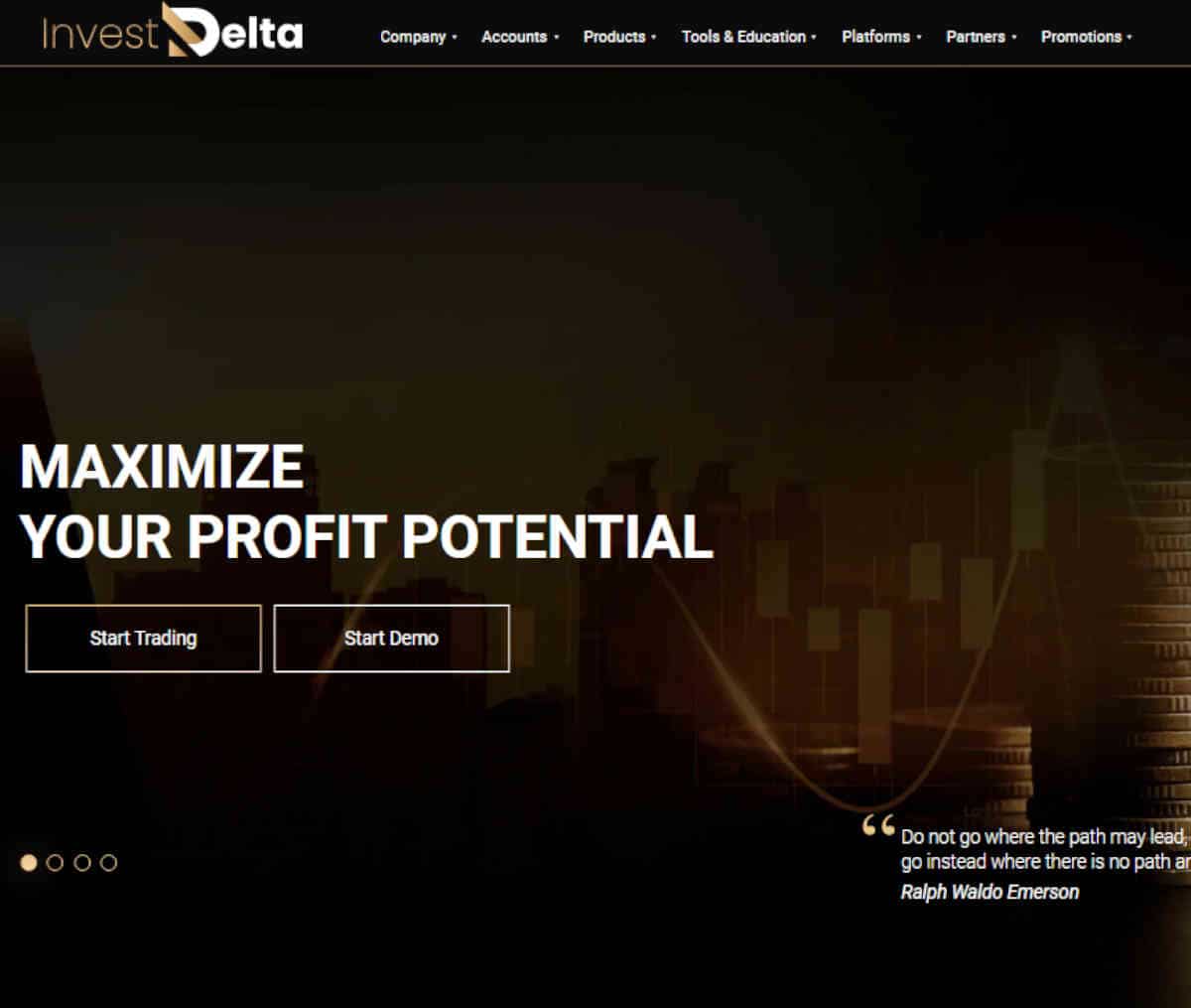 Página web de InvestDelta 