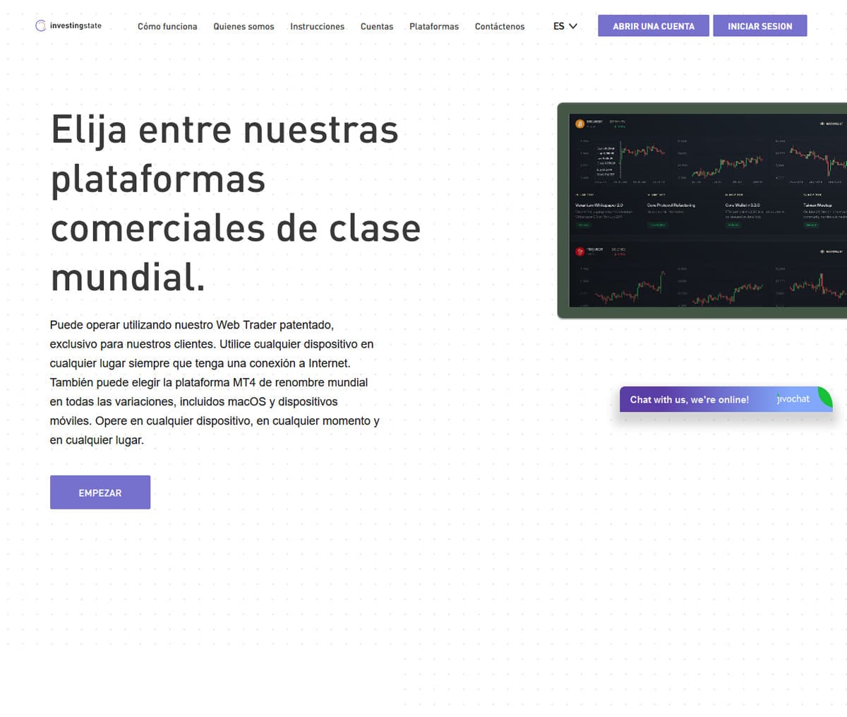 Página web de InvestingState