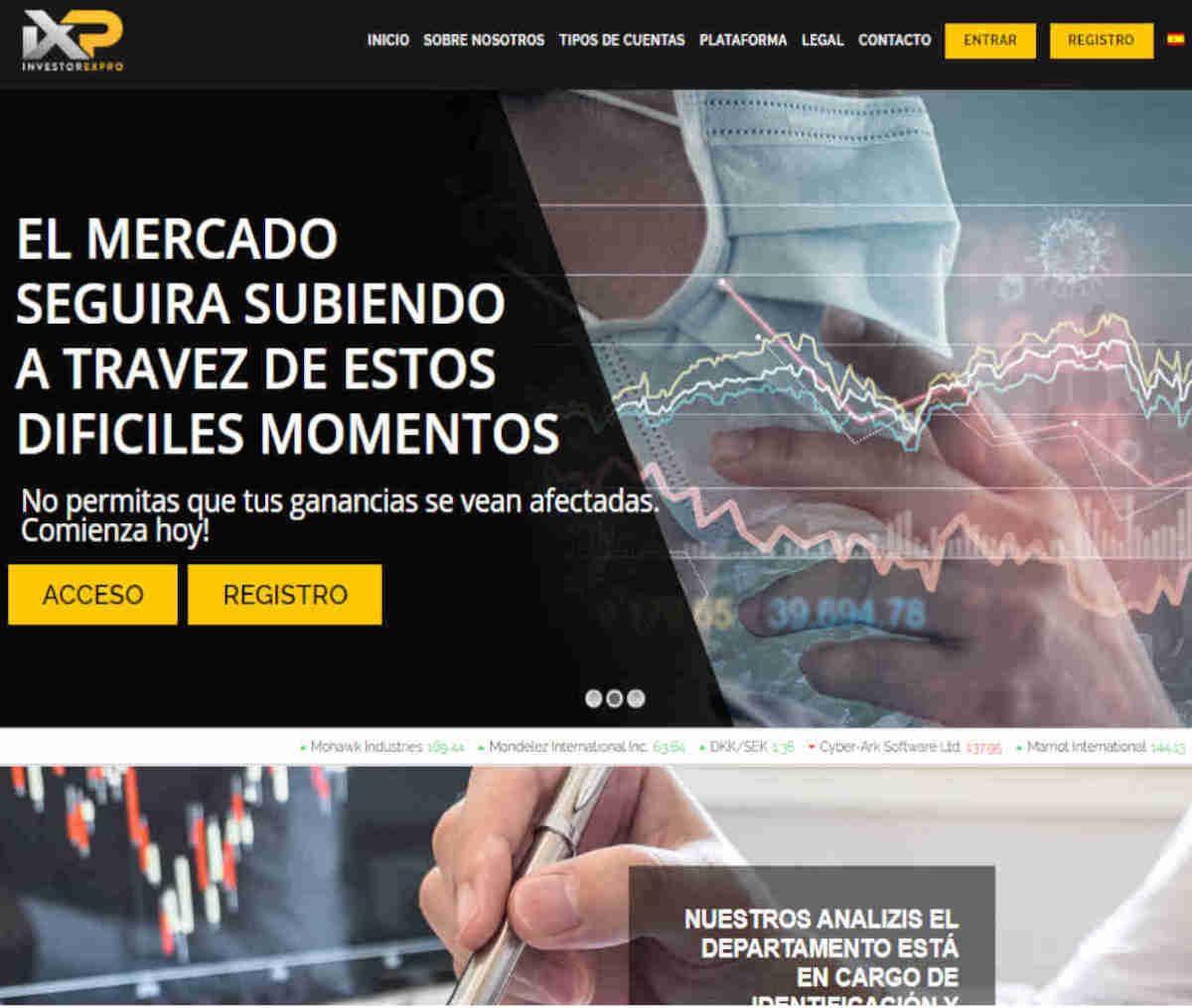 Página web de Investorexpro