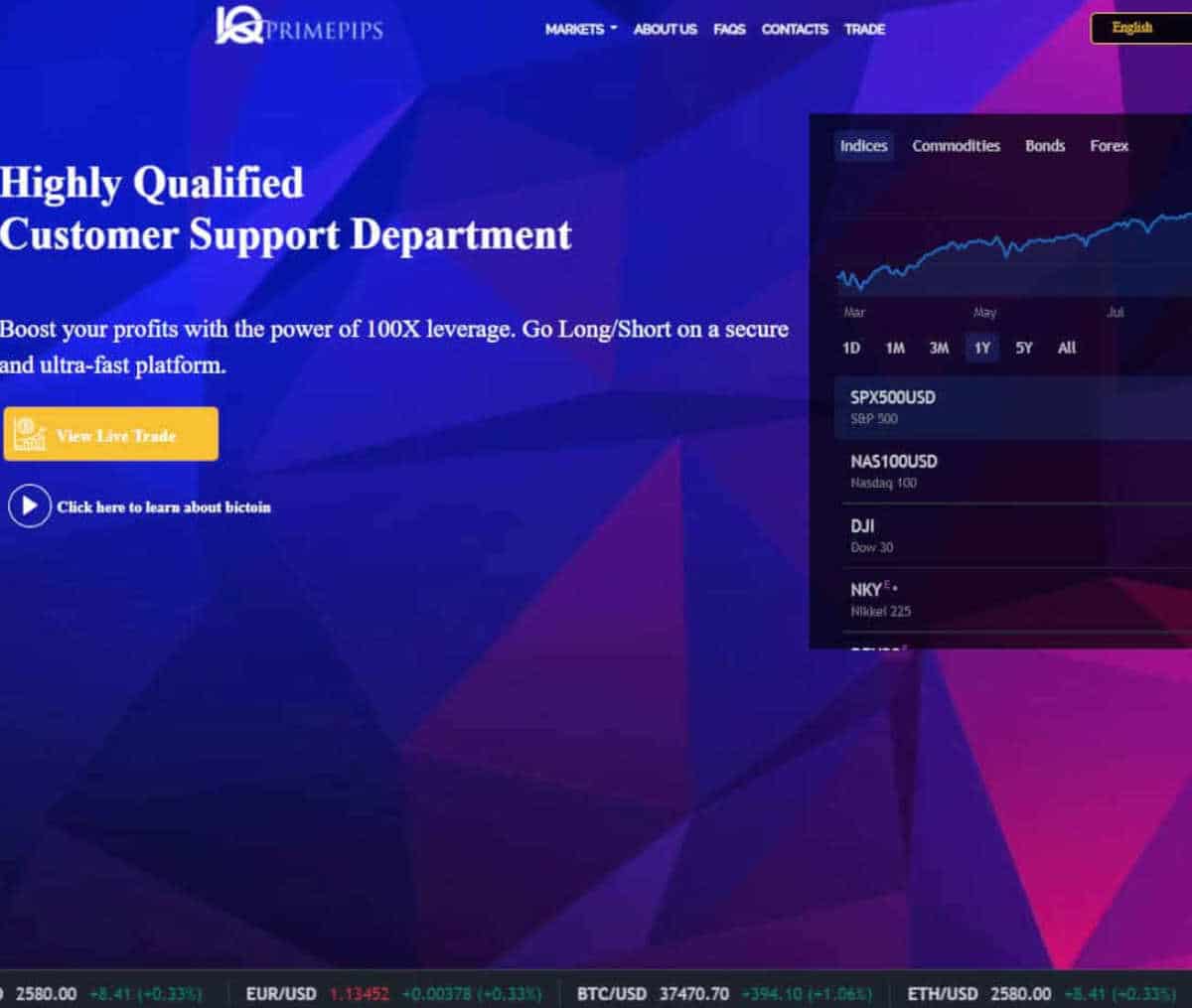 Página web de IQprimepips