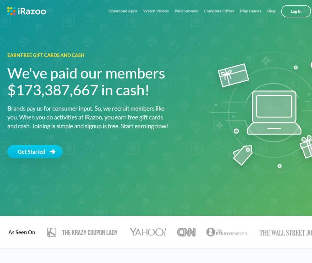 Sitio web de iRazoo