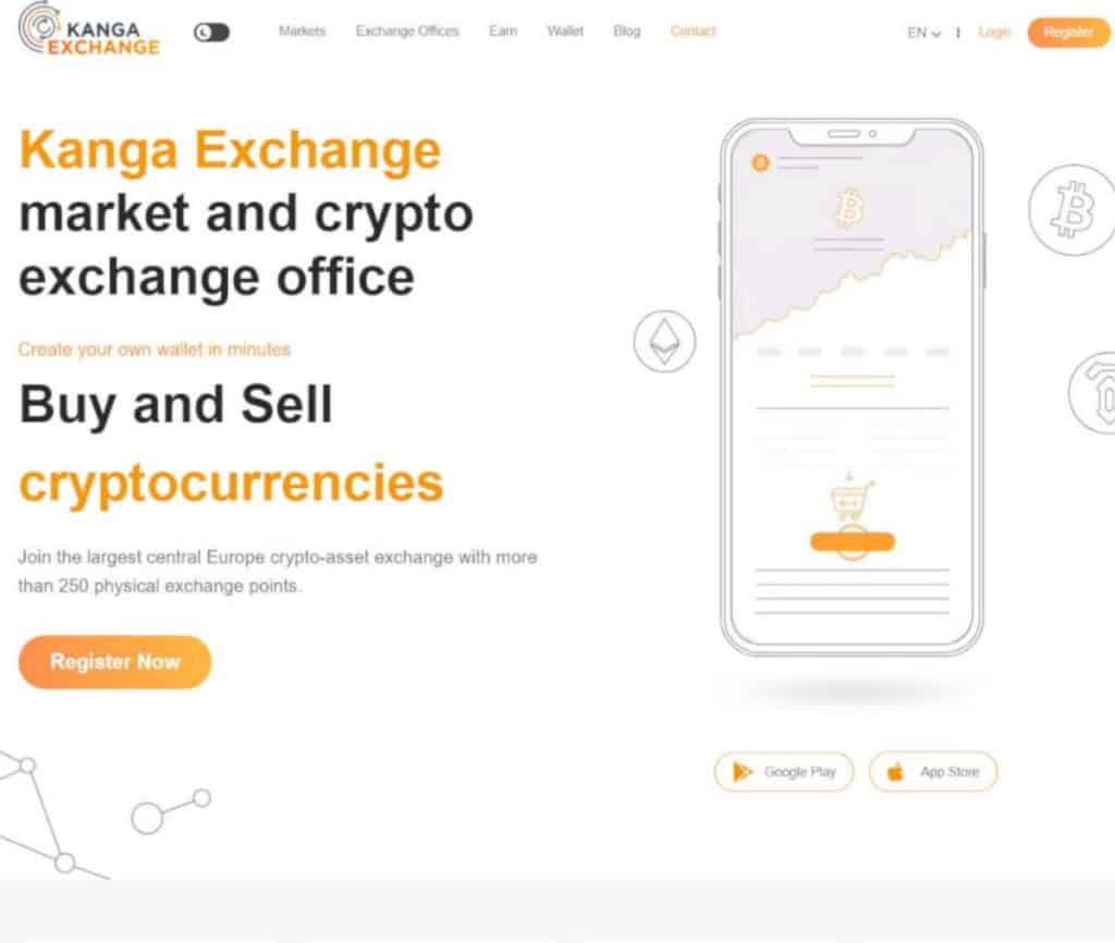 Sitio web de Kanga Exchange