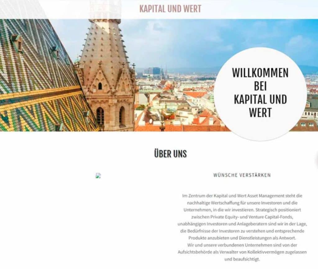 Sitio web de KAPITAL UND WERT