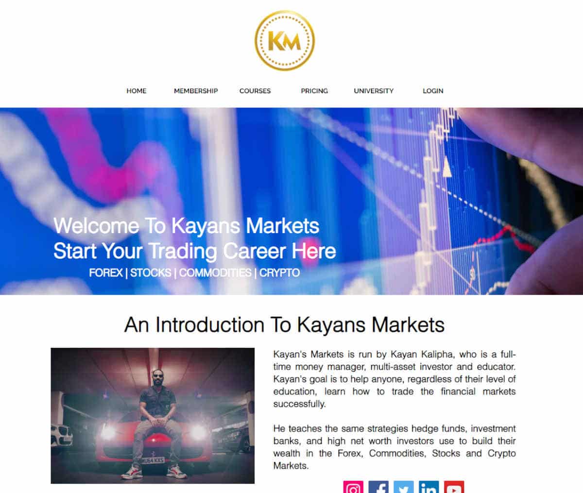 Página web de Kayans Markets